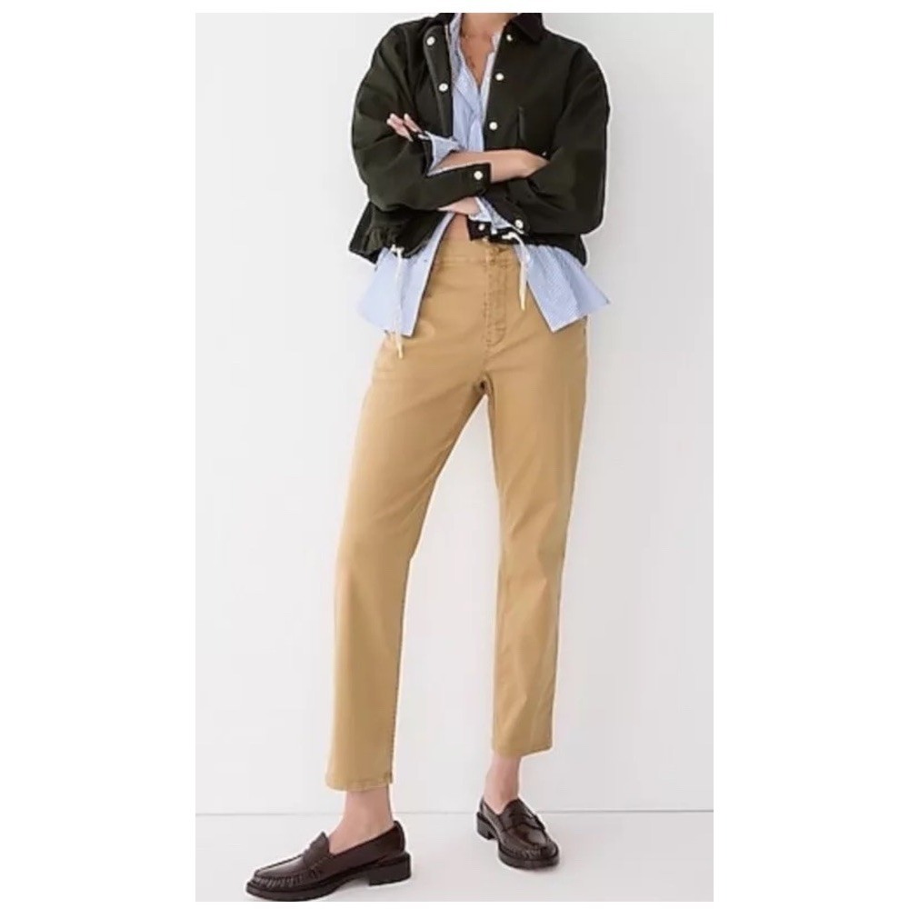 J. Crew Pants Women's Size 29P Tan Vintage Slim Straight Ankle Length‎ Preppy